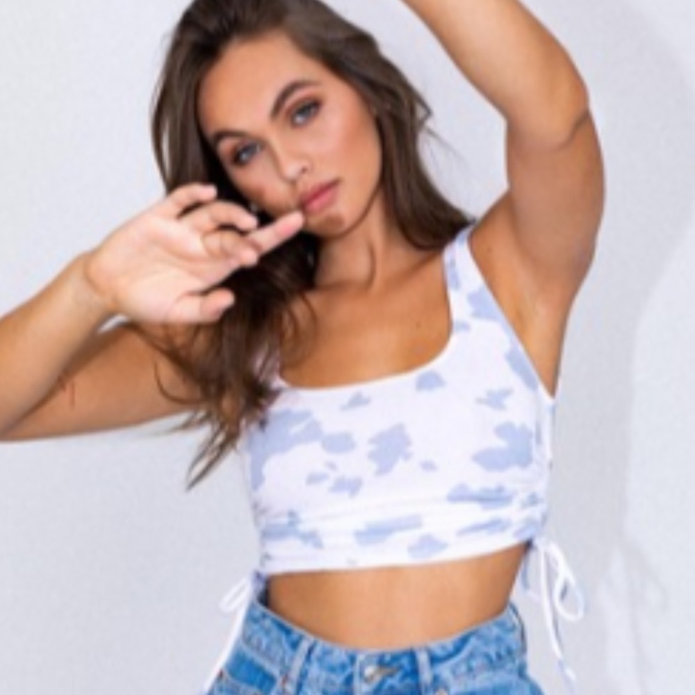 Cow printed crop top